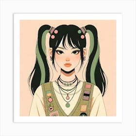 Asian Girl Art Print