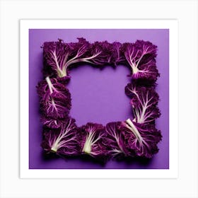 Purple Cabbage Frame 2 Art Print