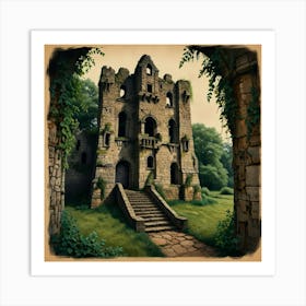 Castle In The Woods Art Print