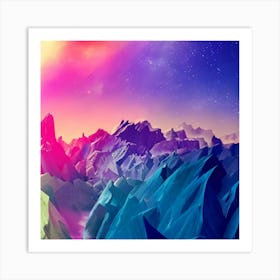 Abstract Mountain Landscape 1 Art Print