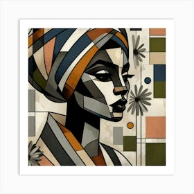 Radiant Spiral Lady Portrait Poster