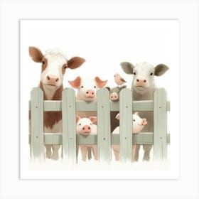 Farm Animals Art Print