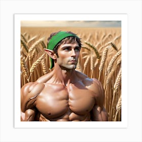 Elf In The Wheat Field Art Print