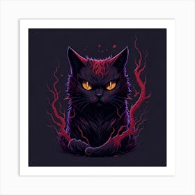 Black Cat Art Print