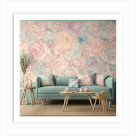 Pastel Roses 1 Art Print