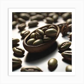 Green Coffee Beans 5 Art Print