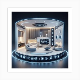 Futuristic Living Room Art Print