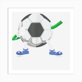 Funny Soccer Ball Dabbing Soccer Players Kids Art Print