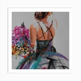 Woman In A Dress Art Print