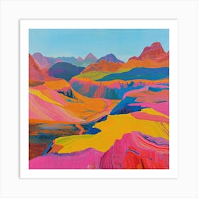 Colourful Abstract Zhangye National Park China 4 Art Print