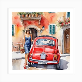 Fiat 500 Art Print