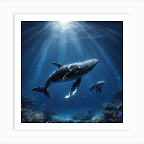 Humpback Whale paintings art print Art Print