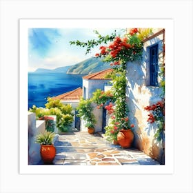 Greece Painting1 Art Print