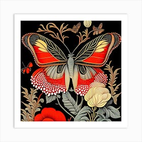 Red Butterfly Art Print