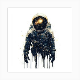 Astronaut Painting.Generated AI. Wall Art Print Art Print