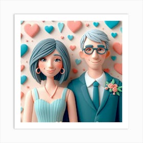 Wedding Cake Topper Art Print