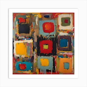 Abstract Squares Art Print