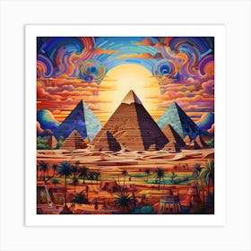 Pyramids Of Giza Art Print