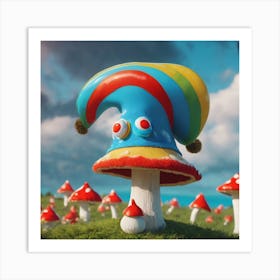 Mushroom Hat Art Print