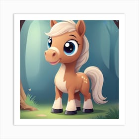 Horse In The Woods Art Print