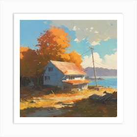 House By The Water Art Print