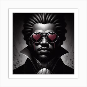 Black Man With Glasses Art Print