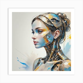 Robot Girl Art Print Art Print