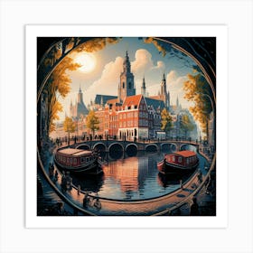 Amsterdam Canal Art Print