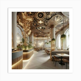 Restaurant Interior Design Art Print