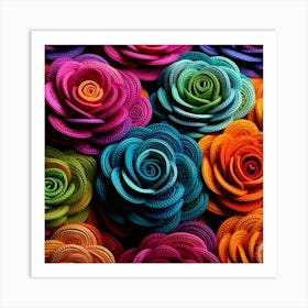 Colorful Roses 18 Art Print