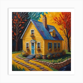 Yellow Country House Art Print