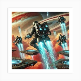 A Sci Fi Depiction Of Jet Assisted Mobility System Art Print