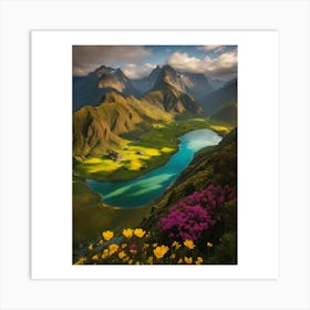 Valley Of Flowers Art Print