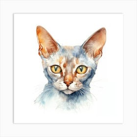 Ukrainian Levkoy Cat Portrait 2 Art Print