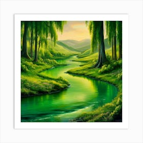 A Serene And Breathtaking Landscape Painting Depic 8j7wwv7zr1wqhbucb0uhha 246jbfiotp6lq Tn2h7dsw Art Print