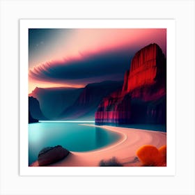 Abstract Landscape Painting 1 Art Print