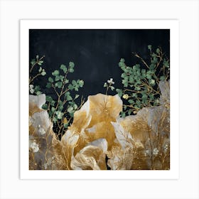 Gold And Black Art Print