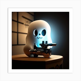 Ghost With A Gun 2 Art Print