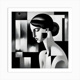 Abstract Portrait Of A Woman 12 Art Print