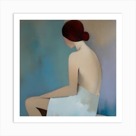 Sdxl 09 A Painting Of A Woman With Her Back To The Camera Insp 3 Upscaled Upscaled Art Print