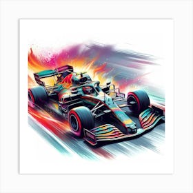 F1 Racing Car Art Print