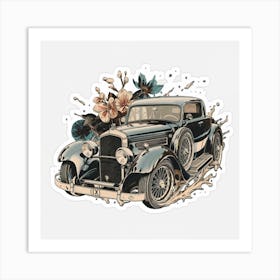 Drawing Of A Glass Sports Car 2 Art Print