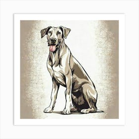 Illustration dog 4 Art Print