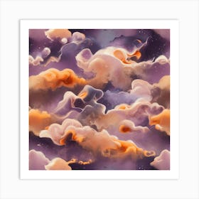 Abstract Clouds Art Print