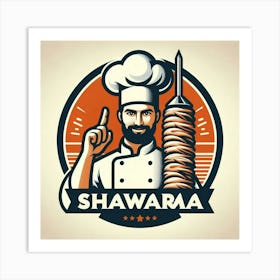 Shawarma Logo Art Print