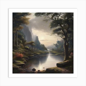 Calm land Art Print