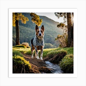 Red Heeler in Nature Art Print