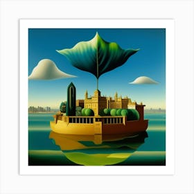 City On Water Art Print