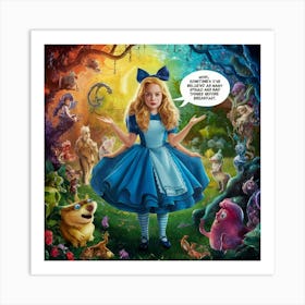 A Striking Illustration Of Alice From Alice In Won Ev6kv2cnsagyfltd9ozacw Raltcp4ytr2vywrivgltqq Art Print