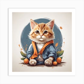 Orange Cat Art Print